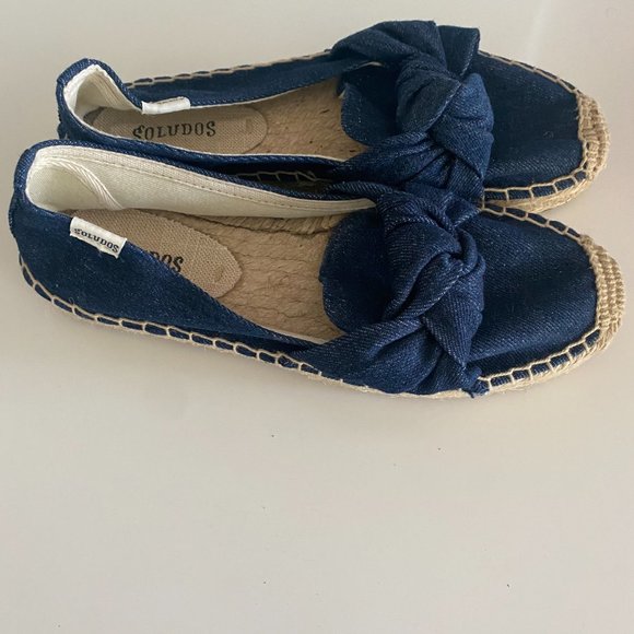 Soludos Blue Knotted Platform Smoking Slipper - Picture 5 of 5